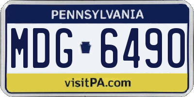 PA license plate MDG6490