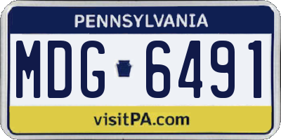 PA license plate MDG6491