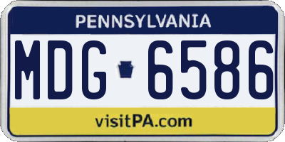 PA license plate MDG6586