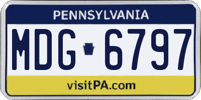 PA license plate MDG6797