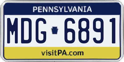 PA license plate MDG6891