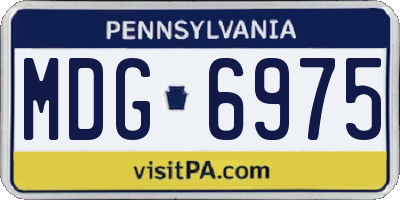 PA license plate MDG6975