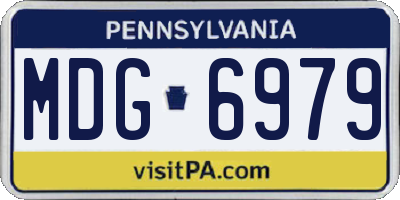 PA license plate MDG6979