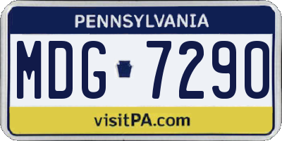 PA license plate MDG7290