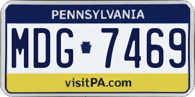 PA license plate MDG7469
