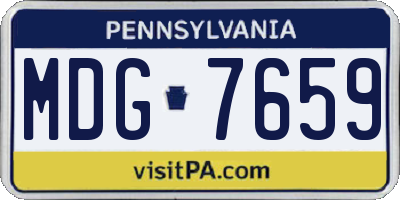 PA license plate MDG7659