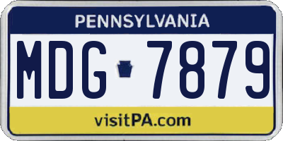 PA license plate MDG7879