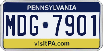 PA license plate MDG7901