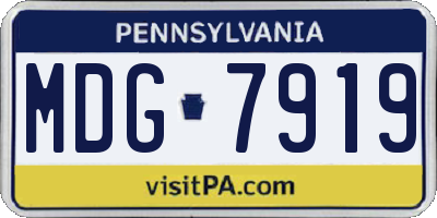 PA license plate MDG7919