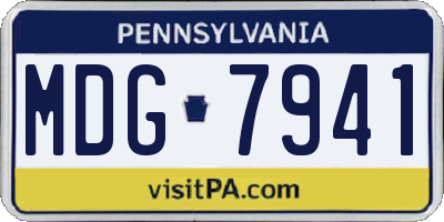 PA license plate MDG7941