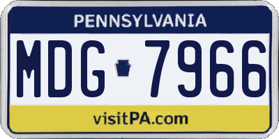 PA license plate MDG7966