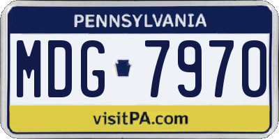 PA license plate MDG7970