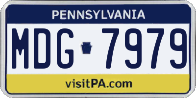 PA license plate MDG7979