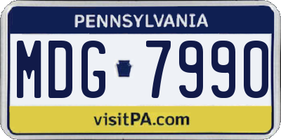 PA license plate MDG7990