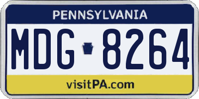 PA license plate MDG8264