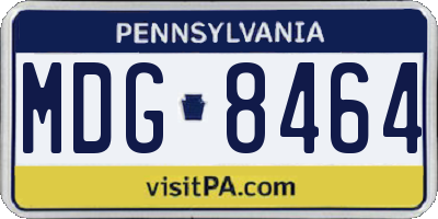 PA license plate MDG8464
