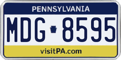 PA license plate MDG8595