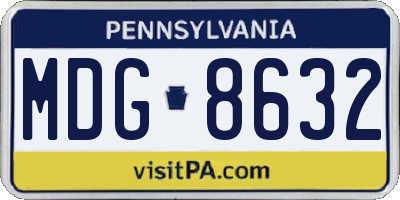 PA license plate MDG8632