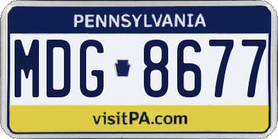 PA license plate MDG8677