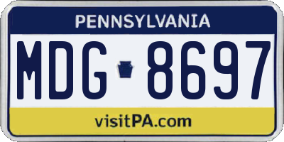 PA license plate MDG8697