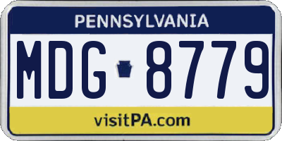 PA license plate MDG8779
