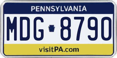 PA license plate MDG8790