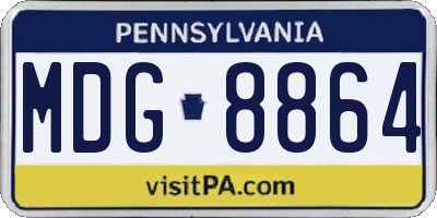 PA license plate MDG8864