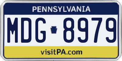 PA license plate MDG8979