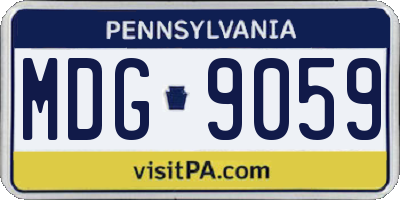 PA license plate MDG9059