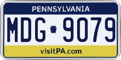 PA license plate MDG9079