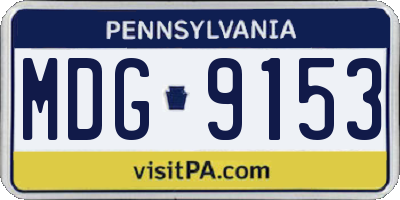 PA license plate MDG9153