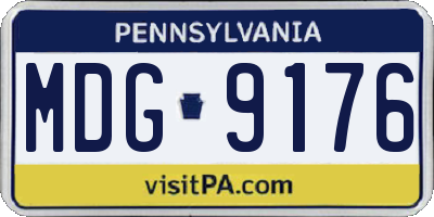 PA license plate MDG9176