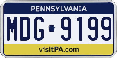 PA license plate MDG9199