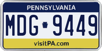PA license plate MDG9449