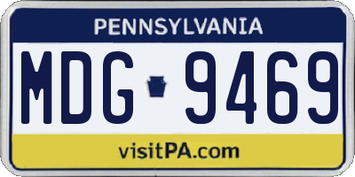 PA license plate MDG9469