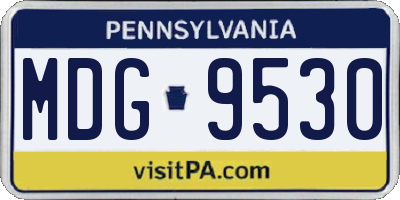 PA license plate MDG9530