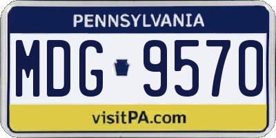PA license plate MDG9570