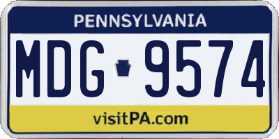PA license plate MDG9574