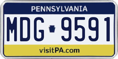 PA license plate MDG9591