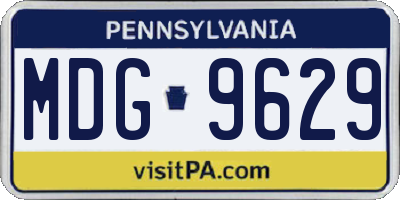 PA license plate MDG9629