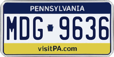 PA license plate MDG9636