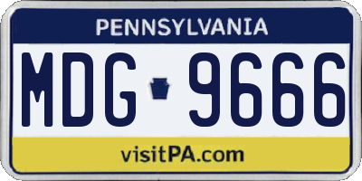 PA license plate MDG9666
