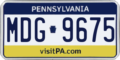 PA license plate MDG9675