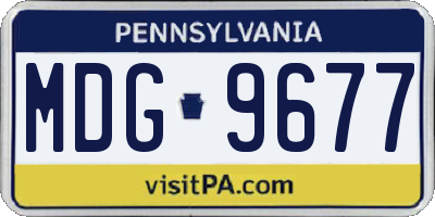 PA license plate MDG9677