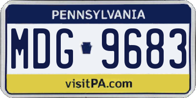 PA license plate MDG9683