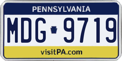 PA license plate MDG9719