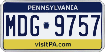 PA license plate MDG9757