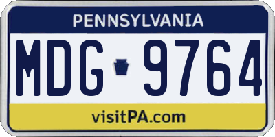 PA license plate MDG9764