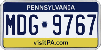 PA license plate MDG9767