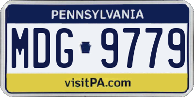 PA license plate MDG9779